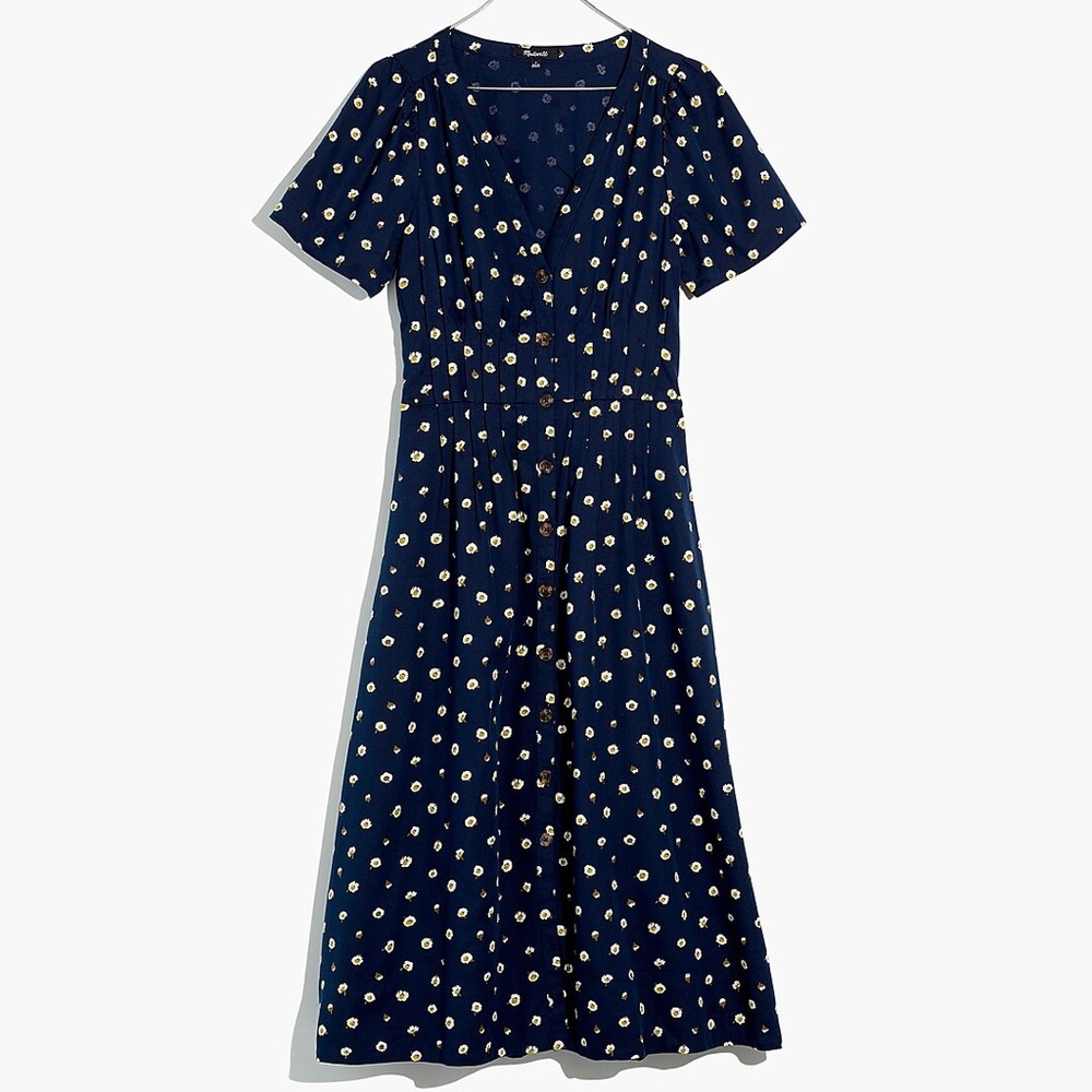 Madewell Daylily Daisy Dot Midi Dress